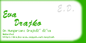 eva drajko business card